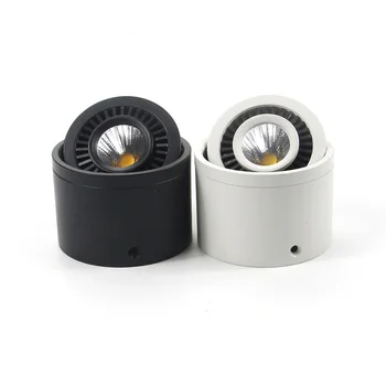 360 Açı ayarlanabilir kısılabilir yüzeye monte LED COB Downlight 5W/7W/9W / 15W LED lamba tavan spot ışık LED sürücü ile