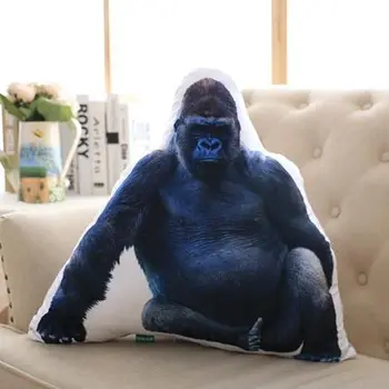 3D Boyutlu yastık simülasyon oranguta peluş oyuncak büyük 55x45 cm atmak yastık, kanepe yastığı mevcut Noel hediyesi 0620