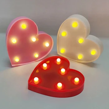 3D LED gece lambası aşk mektubu burcu alfabe ışıkları düğün Parti LED gece lambası sevgililer günü partisi masası ev dekorasyon