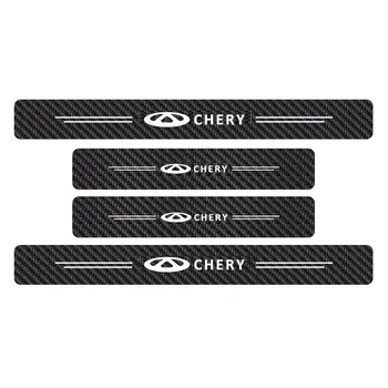 4 ADET Su Geçirmez Karbon Fiber Sticker Koruyucu Chery Tiggo için 2 3 4 5 6 7 8 3X 5X Pro T11 Aksesuarları