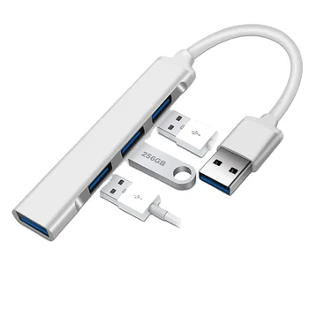 4 Port USB 3.0 Hub USB Hub Yüksek Hızlı Tip C Splitter 5Gbps PC bilgisayar Aksesuarları Multiport HUB 4 USB 3.0 2.0 Bağlantı Noktaları