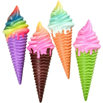 4 adet Simüle Tatlı Dükkanı Dondurma Koni Modeli Dondurma Koni Ekran Sahne Sahte Dondurma Sahne