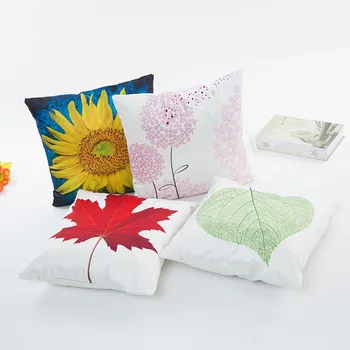45 * 45cm Polyester atmak yastık minder örtüsü ev dekorasyon kanepe yaprak dekoratif Yastık Kılıfı