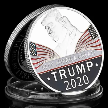 45th Amerika Birleşik Devletleri Başkanı Donald J. Trump Koleksiyon Gümüş Kaplama Hatıra Tutmak Amerika Büyük hatıra parası