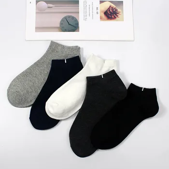 5 Pairs kadın Çorap Nefes spor çorapları Düz Renk Tekne Çorap Rahat Pamuk Ayak Bileği Çorap Beyaz Siyah Kadın Çorap