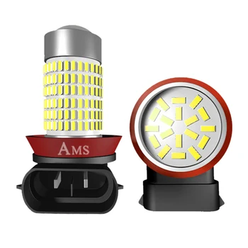 50 Adet H11 H8 DRL lamba 144 LED ampuller oto Anti sis lambaları araba sürüş koşu ışık sis lambaları 6000 K beyaz 12 V 24