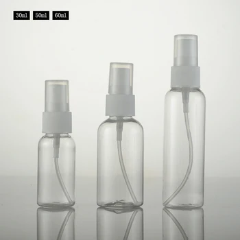 50 adet 30ml 50ml 60ml Boş Püskürtücü pompa şişeleri PET Kozmetik Kapları Plastik Parfüm Şişesi Sis Püskürtücü İle 50cc Cilt Bakımı