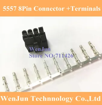 500PCS/EPS PCI-E GPU 4.2 mm 5557 8Pin 8 pin 2*4pin erkek iletişime 4000PCS 5559 ile set kadın terminalleri kıvrımlı pin ATX