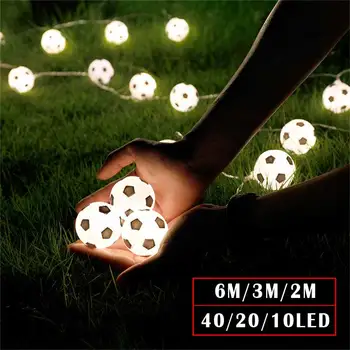 5M Noel Peri ışıkları LED Futbol Dize İşıklar Garland Futbol için Uygun Futbol Kulübü Dekorasyon Ev Dekorasyon
