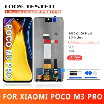 6.5 inç Orijinal Xiaomi POCO M3 Pro LCD dokunmatik ekran Digitizer LCD ekran İçin XİAOMİ Poco M3 pro 5G Yedek Parçalar