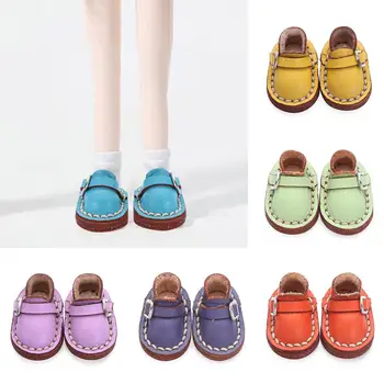 6 Renkler Sevimli El Yapımı 1/11 OB11 Yeni Rahat İnek Derisi Bebek Ayakkabı Bebek rahat ayakkabılar deri ayakkabı