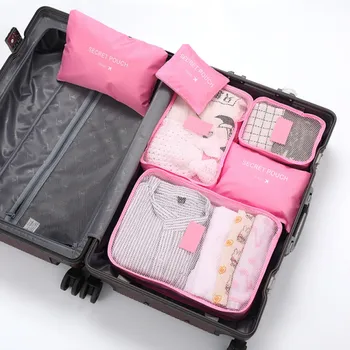 6 adet / takım Seyahat İç Çamaşırı saklama çantası Belgeleri Giysi Çeşitli Eşyalar Çanta Makyaj Yıkama Ve Bitirme Seti saklama çantası