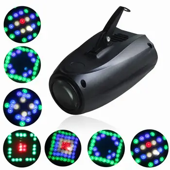 64LED Ses Sensörü Zeplin Sahne Lambası Renkli Lazer projeksiyon ışığı Kulübü DJ Gösterisi Parti Balo Salonu Bantları