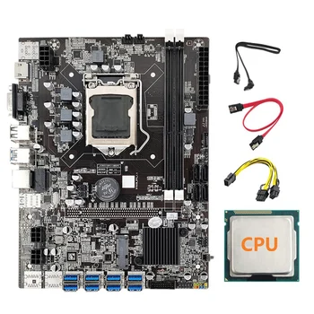 8 GPU Anakart USB 3.0 Çift 8Pin için 6Pin+Rastgele CPU PCIE+2XSATA Kablo LGA1155 B75 USB Miner B75 BTC Madencilik Kablo
