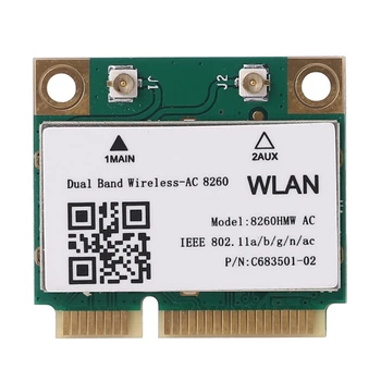 8260HMW AC Çift Bant 2.4 G+5G Mini PCIe Wlan Wifi Kartı Bluetooth uyumlu Kablosuz Kart 802.11 Ac 867Mbps Dizüstü Bilgisayar için