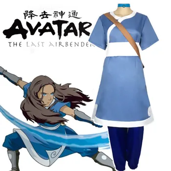 ABD Anime Avatar: son Hava Bükücü Katara Cosplay Kostümleri Cadılar Bayramı Karnaval Parti Takım Elbise