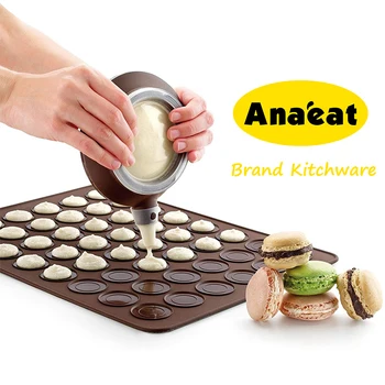 ANAEAT 48/30 Yapışmaz Gıda Güvenli Silikon Macaron Mat Pasta Çerez Muffin Fırın fırın tepsisi Tepsi Bakeware
