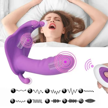 APP Uzaktan Kumanda Yapay Penis Vibratörler Kadınlar için Giyilebilir g-spot Klitoris Görünmez Kelebek Külot Titreşimli Yumurta Seks Oyuncak Masaj