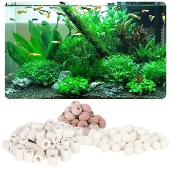 Akvaryum Şişesi Seramik Balık Tankları Filtre Malzemesi Akvaryum Kültürü Nitrasyon Biyokimyasal Nanometre akvaryum balık tankları