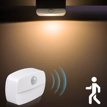 Akıllı insan vücudu InductionNight ışık Led lamba PIR hareket sensörü gece Lightfor ev yatak odası / koridor kapalı akıllı sensör ışık