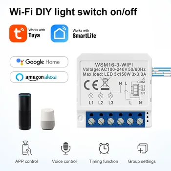 Akıllı kontrol cihazı kablosuz ses uzaktan ışık kontrolörü akıllı ev WiFi anahtarı kesici ile çalışır Alaxa Google ev
