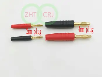 Altın kaplama pirinç Hoparlör 2mm / 4mm Muz Fiş Ses Kablosu Konnektörleri toptan Yeni