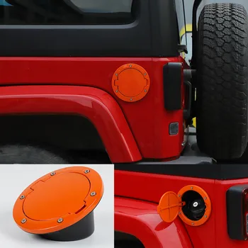 Alüminyum Alaşım / ABS Yakıt depo doldurma kapağı Kapak Gaz Kapağı Trim Fit Jeep Wrangler JK 2007-2017 için Dış Araba Aksesuarları