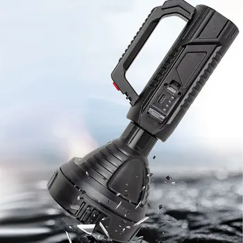 Alüminyum Alaşımlı ABS El Feneri Taşınabilir Saplı Su Geçirmez USB Şarj Şarj Edilebilir 2 Dişli Ayarlanabilir elektrikli fener