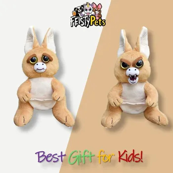 Alıngan Evcil oyuncaklar dolması peluş kızgın hayvan bebek hediye kanguru