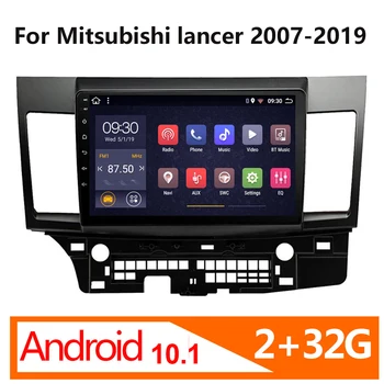 Android 10.1 araç DVD oynatıcı Mitsubishi Lancer 2007 -2019 için 10.1 inç araba stereo navigasyon 1024 * 600 Dört Çekirdekli WİFİ OBD DVR SWC BT