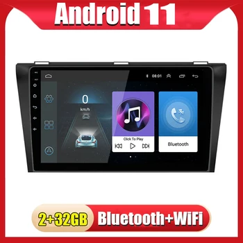 Android 11 araç DVD oynatıcı Oynatıcı Radyo GPS Navi Stereo Wifi Video Multimedya Oynatıcı Mazda 3 2004-2009 2010 İçin Kafa ünitesi 9