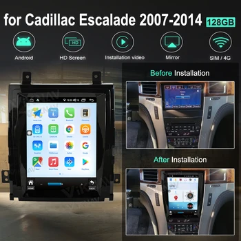 Android 12 kafa uıtmultimedia oynatıcı Cadillac Escalade 2007-2014 için CarPlayer ile Ses Radyo stereo