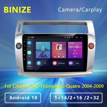 Android 2 Din Carplay Araba Radyo Multimedya Video Oynatıcı Citroen C4 C-Triomphe C-Quatre 2004-2009 Navigasyon GPS Otomatik Stereo