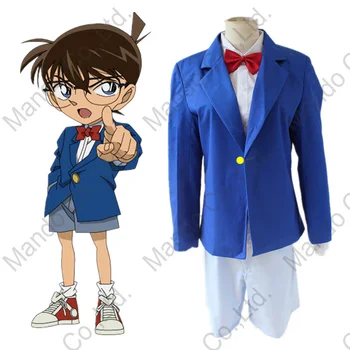 Anime Dedektif Conan Durumda Kapalı Kudou Shinichi Conan Cosplay Kostümleri çocuklar veya Erkek okul üniforması takım elbise Cadılar Bayramı kıyafet