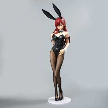 Anime Peri Kuyruk Erza Scarlet Bunny PVC Action Figure Koleksiyon Model Bebek Oyuncak 47 cm