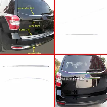 Araba Vücut Şekillendirici Arka Kapı Bagaj Kuyruk Gövde Çerçeve Plaka Kalıp Trim Lambası Subaru Forester 2013 Için 2014 2015 2016 2017
