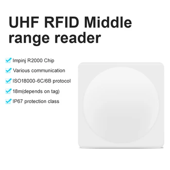 Araç Yönetimi için UHF RFID Uzun Menzilli R2000 Çip 9dbi Dairesel Polarizasyon Anten Okuyucu