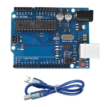 Arduino UNO için Geliştirme Kurulu R3 Geliştirme Kurulu Atmega328p Mikrodenetleyici Geliştirme Kurulu İle USB kablosu