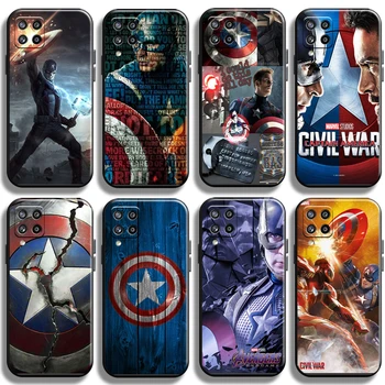 Avengers Kaptan Amerika Samsung Galaxy M32 M32 5G telefon kılıfı Carcasa tam koruyucu kabuk Funda Geri Yumuşak Siyah Kılıfları