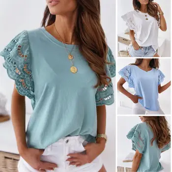Basit kadın üst düz renk hafif gevşek kazak kollu bluz cilt dostu gömlek Alışveriş için