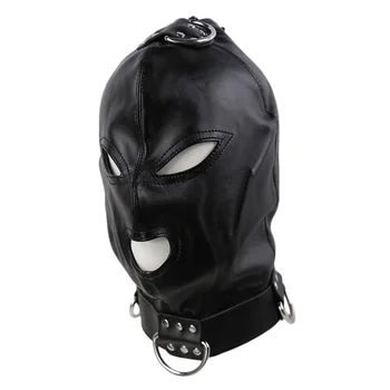 Bdsm Kölelik Seks Maskeleri PU Deri SM Hood Körü Körüne Seks oyuncakları Fetiş Köle Gotik Yetişkin oyuncak Cadılar Bayramı Cosplay maske parti için