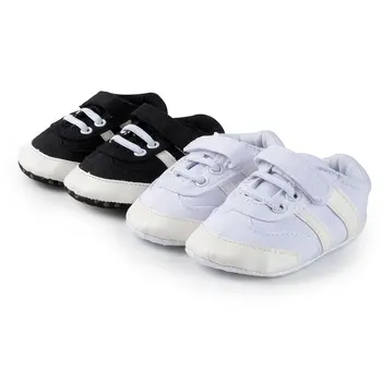 Bebek Erkek Kız Ayakkabı Açık spor ayakkabı Tuval Şerit kaymaz Yumuşak Taban Toddler Beşik İlk Yürüyüşe Bebek Ayakkabıları