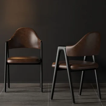 Benzersiz Vintage yemek sandalyeleri Siyah Metal Bacaklar Koruma Salonu yemek sandalyeleri Ucuz Moda Silla Plegable iç mekan mobilyası