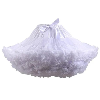 Beyaz Kısa Kadın Tül Cadılar Bayramı Petticoat Kabarık Etek Vintage Düğün Gelin Petticoat Jüpon Bayanlar Kızlar Rockabilly Tutu