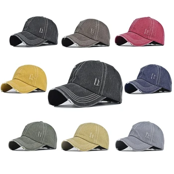 Beyzbol şapkası Şapka Snapback Şapka Spor güneş şapkası Bahar Yaz Kap Hip Hop Gömme Kap Şapka Erkekler Kadınlar İçin Taşlama Renkli