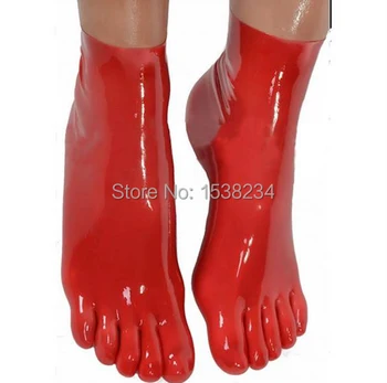Beş Parmaklı kauçuk Çoraplar %100 doğal lateks seksi dikişsiz çorap