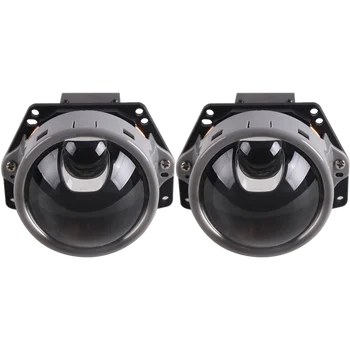 Bi LED Projektör Lens Far 12V 6000K Süper Parlak Otomotiv Far Sistemi araç ışığı Tüm Fit LK7 Lazer Farlar