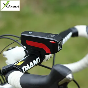 Bisiklet ön ışık USB şarj edilebilir yüksek güç LED farlar aydınlatma fener bisiklet el feneri 2000 mAh 140-dB hoparlör