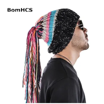 BomHCS Serin Hediye Sokak Moda El Yapımı Örme Şapka erkek Kış Sıcak Kap