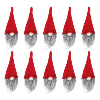Bottlecover Christmashat Santa Topper Kapakları Masa Cüceler Dekor Süslemeleri Gnome Toppers Şampanya Mini Kap Holidayred Lolipop